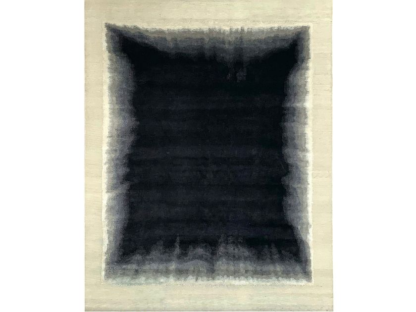 Handmade rectangular wool and silk rug VOID By FLOOR_STORY