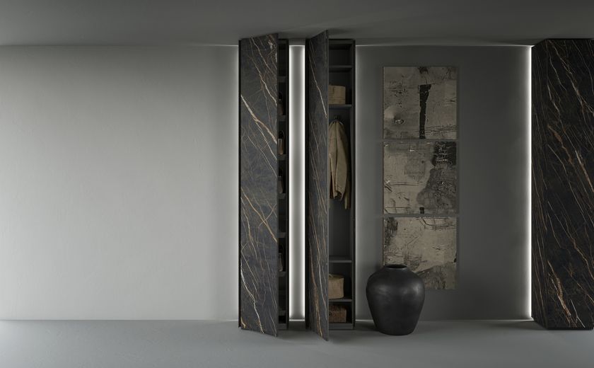 WALLOVER® COMPOSIZIONE 1 by Caccaro - Pilastro in Kera Sahara Noir - 2