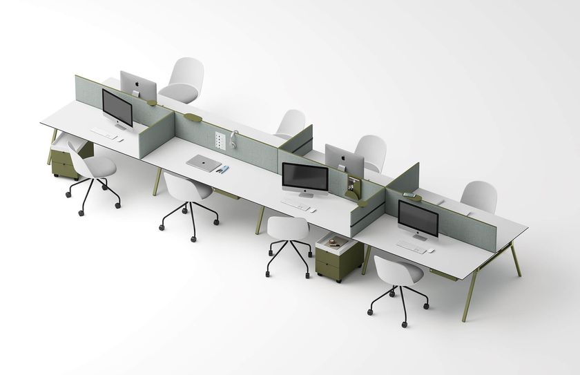 LAY Workstation desk with overbridge By Archiutti | design E-ggs