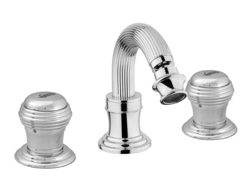Rubinetto Da Bagno Delta Albion A 3 Fori, 2 Maniglie, Colore Dorato, Con Scarico Pop-up, Garanzia A Vita, Watersense - 4