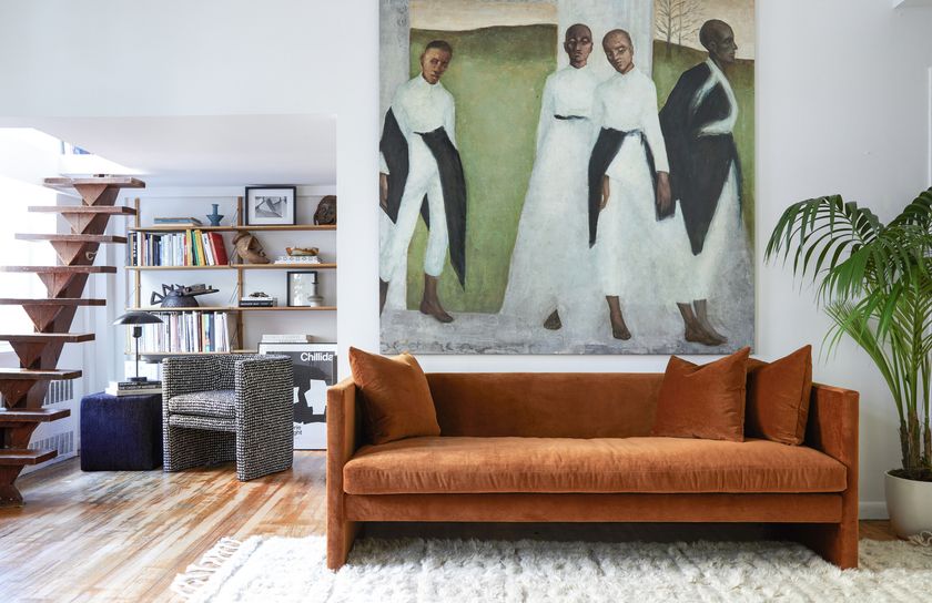 ANGLE 3 seater velvet sofa By TRNK