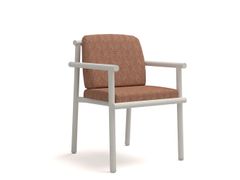 Sedia da giardino in alluminio verniciato a polvere con braccioli&nbsp;AURORA CORD DINING ARMCHAIR WITHOUT WOOD - 10DEKA