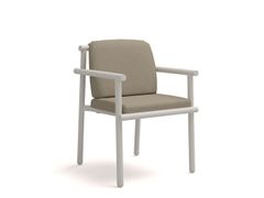 Sedia da giardino in alluminio verniciato a polvere con braccioli&nbsp;AURORA DINING ARMCHAIR WITHOUT WOOD - 10DEKA