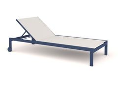 Lettino da giardino reclinabile in textilene con ruote&nbsp;MILOS GRAND SUNLOUNGER - 10DEKA