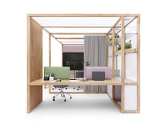 Sistema modulare componibile in legno per uffici&nbsp;6x6 - MEETING&WORKING - CESARE ROVERSI