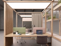 Sistema modulare componibile in legno per uffici&nbsp;6x6 - OFFICE - CESARE ROVERSI