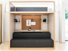 Sistema modulare componibile in legno per home office&nbsp;6x6 - SMART WORKING STATION - CESARE ROVERSI