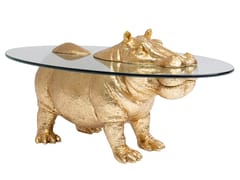 Tavolino alto in poliresina e vetro HIPPO - KARE DESIGN