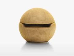 Poltrona in tessuto con pouf&nbsp;PALLA ROUND ABOUT SEVENTIES - ACERBIS BY MDF ITALIA