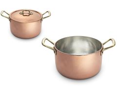 Pentola in rame con coperchio&nbsp;ACGPORS06000 | Pentola - OFFICINE GULLO