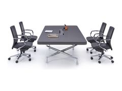 Tavolo da riunione rettangolare in legno con sistema passacavi&nbsp;ARES A1 - ADDO FURNITURE