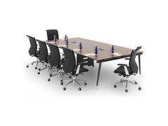 Tavolo da riunione rettangolare in legno con sistema passacavi&nbsp;BRIDGE - ADDO FURNITURE