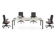 Tavolo da riunione rettangolare in legno con sistema passacavi&nbsp;HUB L - ADDO FURNITURE