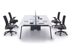 Postazione di lavoro multipla rettangolare in legno&nbsp;HUB O - ADDO FURNITURE