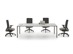 Tavolo da riunione rettangolare in legno con sistema passacavi&nbsp;SOLVE - ADDO FURNITURE