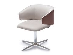Sedia a razze imbottita in pelle&nbsp;WING LOW - ADDO FURNITURE