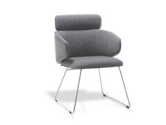 Sedia a slitta imbottita in tessuto&nbsp;WING HIGH - ADDO FURNITURE