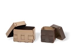 Contenitore in pelle&nbsp;MINI BOTTEGA - ADJ