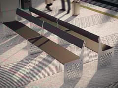 Panchina in alluminio con schienale&nbsp;SELVA - ALUSCALAE