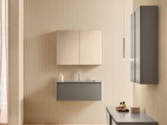 Mobile lavabo sospeso con specchio&nbsp;HITO STONDATO HT1062 - ARBLU