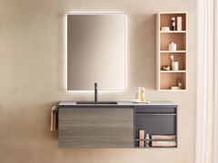 Mobile lavabo sospeso con porta asciugamani&nbsp;HITO MARSUPIO HT1067 - ARBLU
