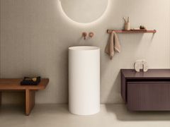 Mobile bagno con lavabo rotondo freestanding in Geablu&nbsp;HITO CON MONOLITE HT1047 - ARBLU