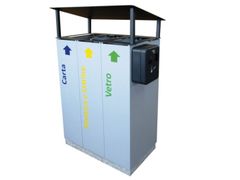 Portarifiuti con coperchio per raccolta differenziata&nbsp;ECO 3.0 - A.U.ESSE