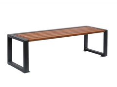 Panchina in acciaio e legno senza schienale&nbsp;TITTA - LINE - A.U.ESSE