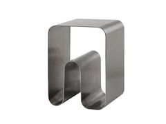Sgabello basso in acciaio inox&nbsp;CURVA SOLID - GRAN LIVING