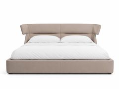 Letto matrimoniale in pelle con testiera imbottita&nbsp;GORDON - VIP SALOTI