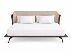 Letto matrimoniale in pelle con testiera imbottita&nbsp;SORELLINA - VIP SALOTI