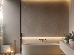 Carta da parati a rilievo verniciabile&nbsp;FLOWER SIGN - ADRIANI E ROSSI EDIZIONI