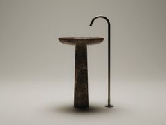 Lavabo freestanding rotondo in pietra naturale&nbsp;SESSANTA - AGAPE