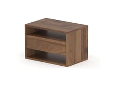 Comodino rettangolare in legno massello con cassetti&nbsp;LUMBER - AIR DIVISION