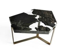 Tavolino da caff� in pietra lavica e resina&nbsp;AEOLIE - ALCAROL DI ELEONORA DAL FARRA