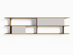 Pensile orizzontale a giorno con due ripiani&nbsp;HUB DOUBLE WALL UNIT 240 - ALIAS