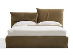 Letto matrimoniale imbottito in pelle&nbsp;REVERSO - NOCTIS