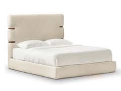 Letto contenitore imbottito in tessuto sfoderabile con base bauletto&nbsp;ALBA HAUTE - ABSOLUTELY ITALIAN GOODS
