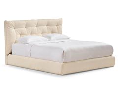 Letto imbottito in tessuto sfoderabile con base tradizionale&nbsp;LILY - ABSOLUTELY ITALIAN GOODS