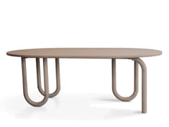 Tavolo ovale da pranzo in legno massello PEARL - AME EDITIONS MANUFACTURES