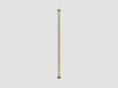 Lampada a sospensione a LED dimmerabile in alluminio e vetro&nbsp;VITREO S1500 VERTICAL DALI 220V - &COSTA