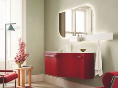 Mobile lavabo sospeso singolo con ante&nbsp;FUSION 46 - ARBI ARREDOBAGNO