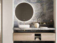 Mobile lavabo sospeso singolo con cassetti&nbsp;SKY LISCIO 34 - ARBI ARREDOBAGNO