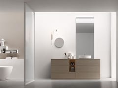 Mobile lavabo da terra in legno con specchio POLLOCK - COMPOSIZIONE 73 - ARCOM