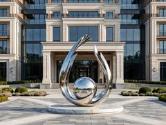 Scultura in acciaio inox&nbsp;ETERNAL DROP - ARIETE ART