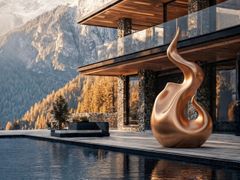 Scultura in bronzo&nbsp;FLAME OF THE PEAKS - ARIETE ART