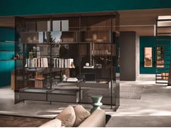 Libreria modulare divisoria in alluminio e vetro VERTICAL - ARRITAL