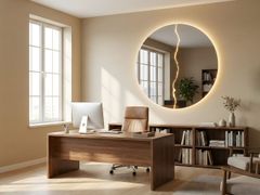 Specchio rotondo con illuminazione da parete&nbsp;FULMINE - CONNECT SRL