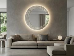 Specchio rotondo con illuminazione da parete&nbsp;SOLE - CONNECT SRL