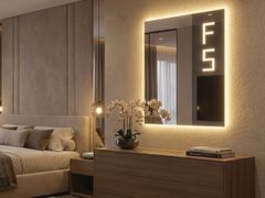 Specchio rettangolare con illuminazione da parete&nbsp;VENERE - CONNECT SRL